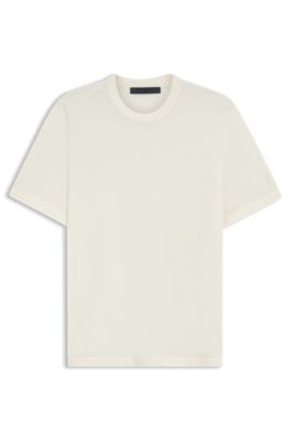 BOSS BY BECKHAM camiseta de punto en lana virgen, Blanco