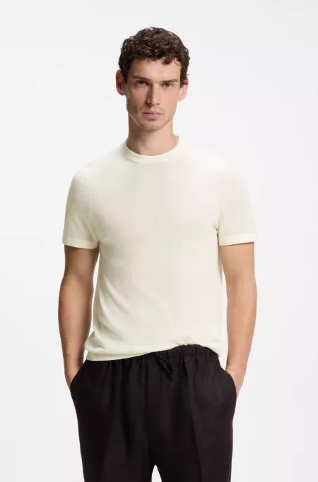 BOSS BY BECKHAM knit T-shirt in virgin wool