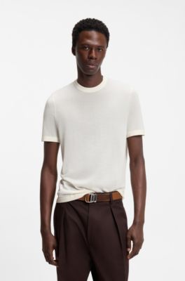 BOSS BY BECKHAM sweater in virgin wool, White