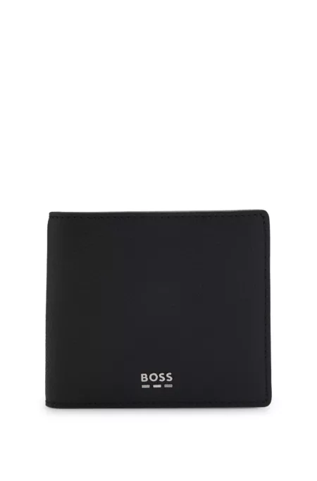 Billfold wallet with silver-tone logo lettering
