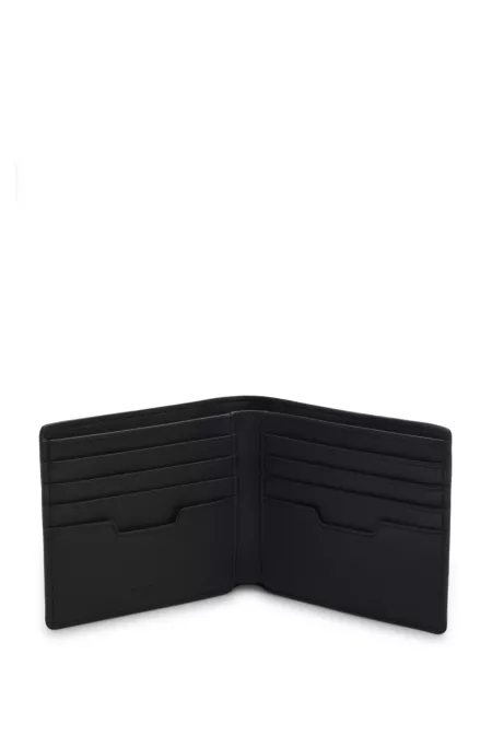 Billfold wallet with silver-tone logo lettering