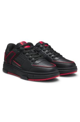 Deportivas HUGO&nbsp;x&nbsp;RB con motivo de toro y piel sint&eacute;tica, Negro