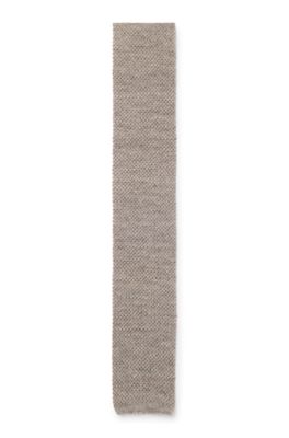 Cravate en lin et soie Tussah BOSS BY BECKHAM, Beige