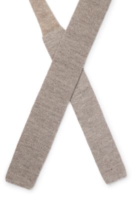 Corbata BOSS BY BECKHAM en lino y seda Tussah, Beige