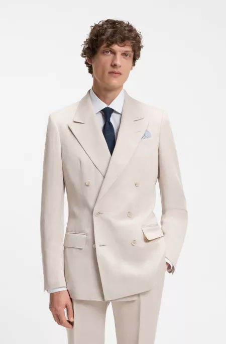 BOSS BY BECKHAM Linen and Tussah Silk Tie