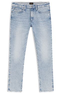Slim-fit jeans in silk-blend denim
