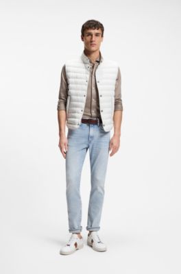 Slim-fit jeans in silk-blend denim, Light Blue