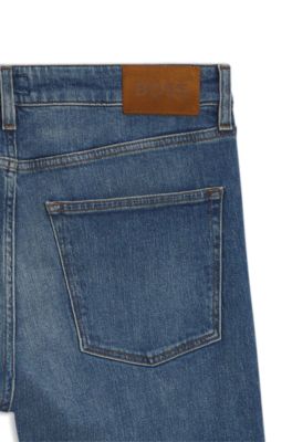 Vaqueros slim fit en tejido vaquero el&aacute;stico suave, Azul