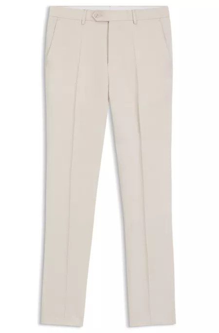 BOSS BY BECKHAM slim-fit pants with micro pattern