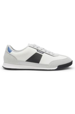 Trainers with mesh detailing, Light Grey