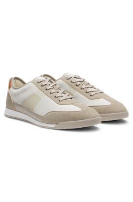 Trainers with mesh detailing, Light Beige