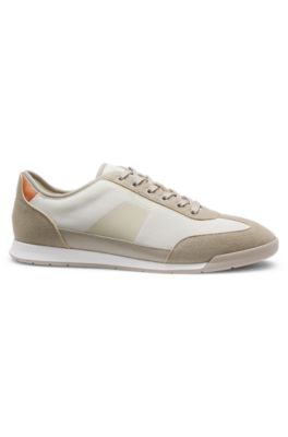 Trainers with mesh detailing, Light Beige