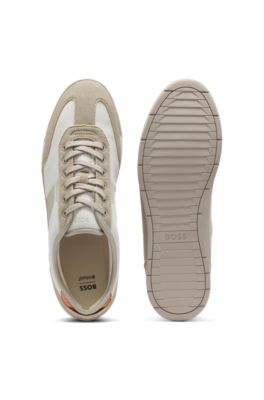 Trainers with mesh detailing, Light Beige