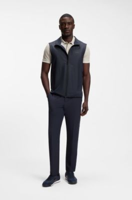 Deportivas de varios materiales con suela estriada, Azul oscuro