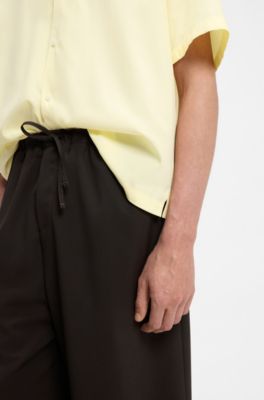 Pantalones BOSS BY BECKHAM de lana virgen con cord&oacute;n, Marr&oacute;n