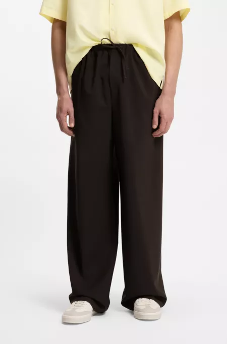 BOSS BY BECKHAM drawstring pants in virgin wool