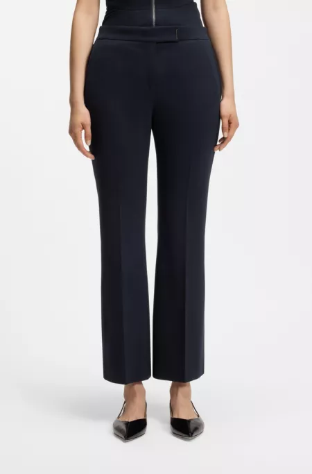 Flared-fit pants in stretch jersey
