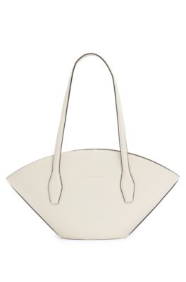 Tote bag with Double B monogram key ring, White