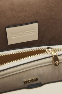 Tote bag with Double B monogram key ring, White