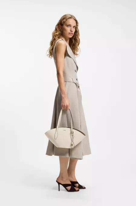 Tote bag with Double B monogram key ring