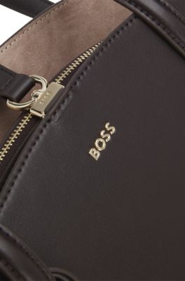 Tote bag with Double B monogram key ring, Dark Brown
