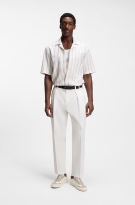 Low-top trainers with suede trims, Light Beige