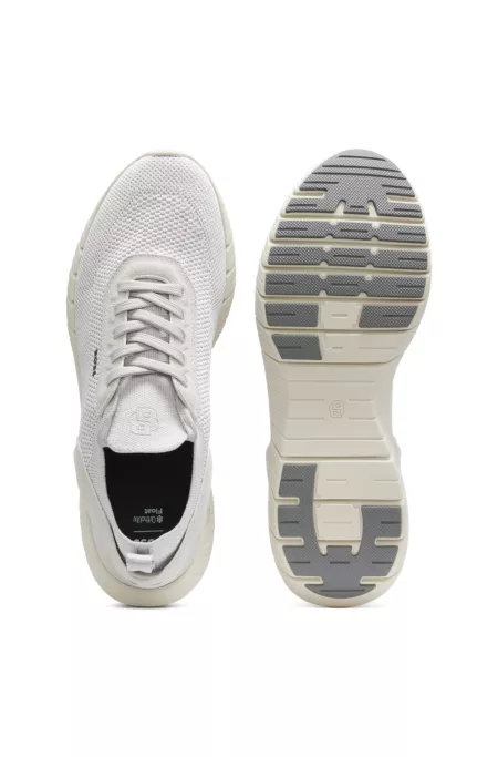 BOSS-MOTION sneakers with knitted uppers and leather trims