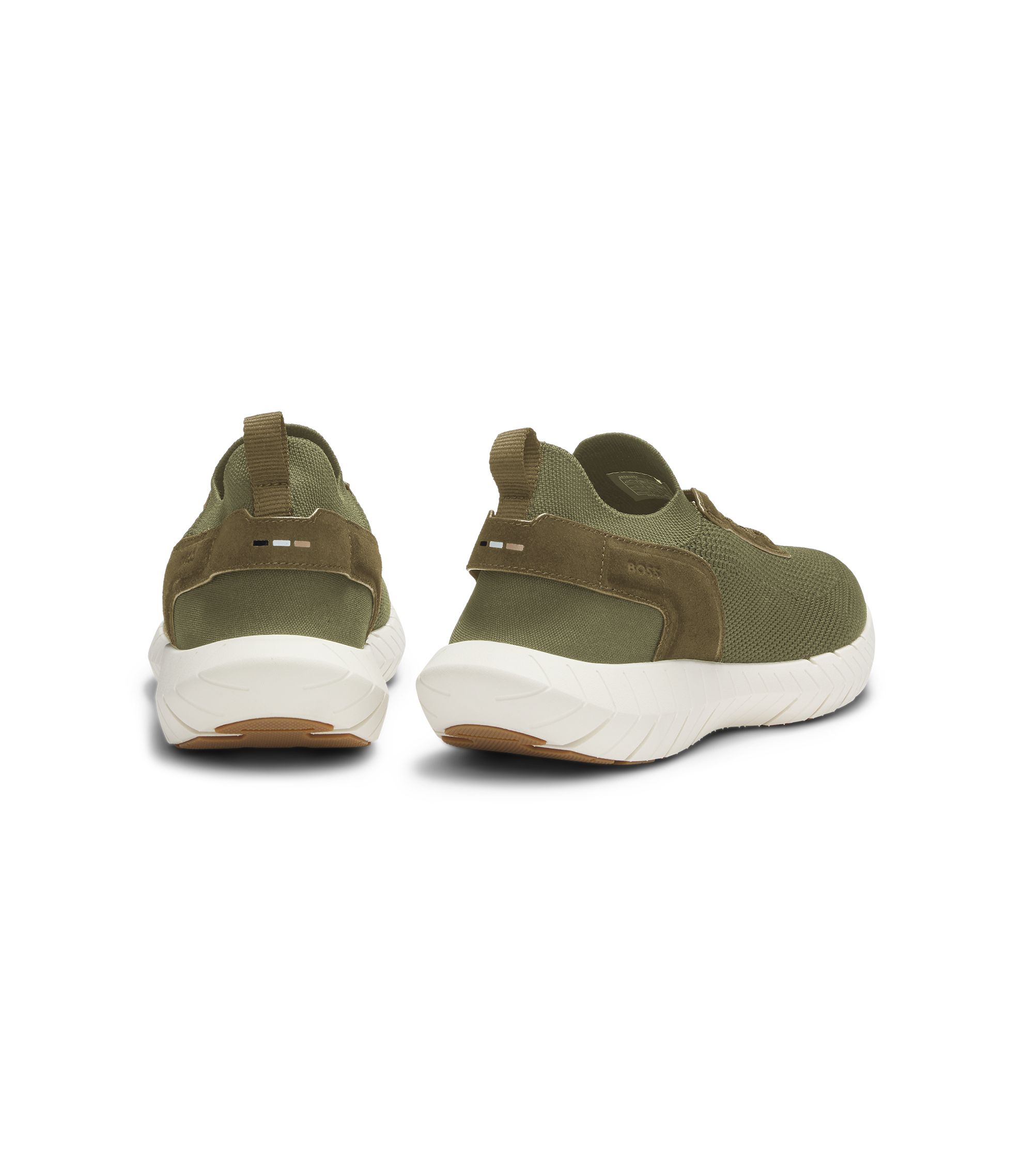 BOSS - BOSS-MOTION sneakers with knitted uppers and leather trims