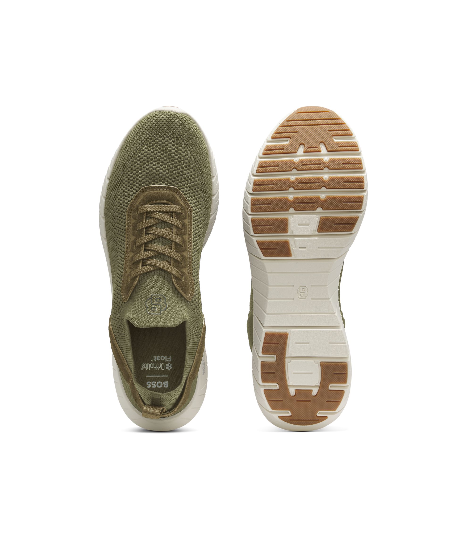BOSS - BOSS-MOTION sneakers with knitted uppers and leather trims