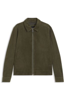 Chaqueta de ante con cierre de cremallera, Cal