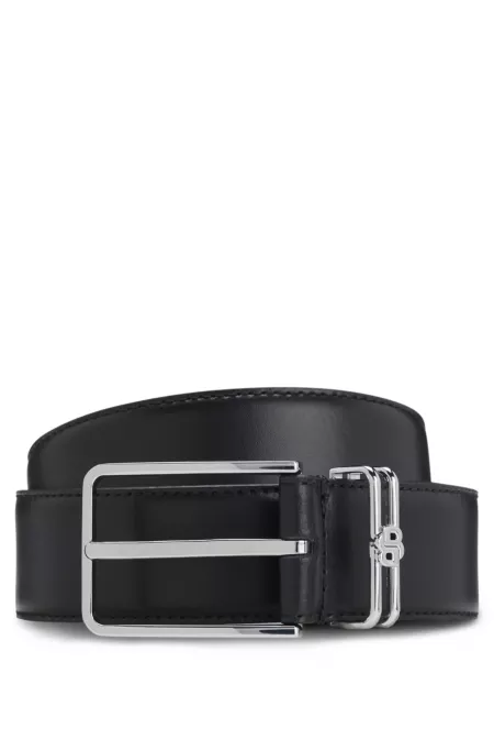 Italian-leather belt with Double B monogram