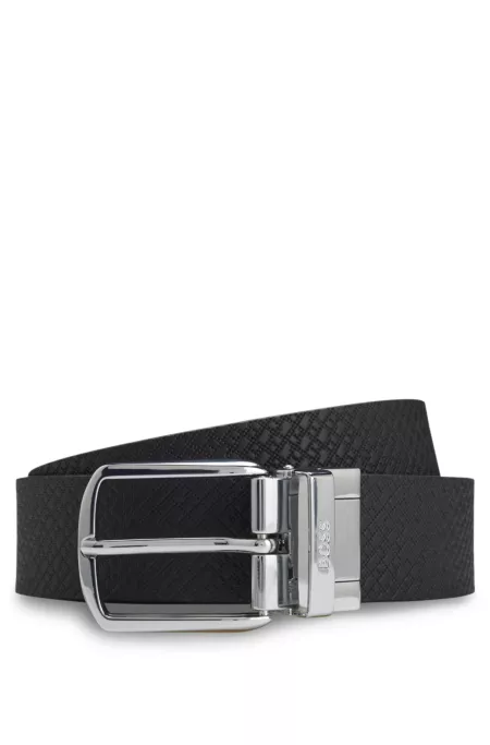 Reversible belt in Italian leather