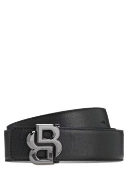 Cintur&oacute;n reversible con hebilla con monograma Double&nbsp;B, Negro