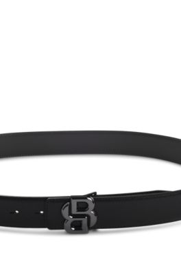 Cintur&oacute;n reversible con hebilla con monograma Double&nbsp;B, Negro