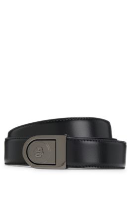 Reversible belt in Italian leather, Black
