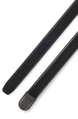 Reversible belt in Italian leather, Black