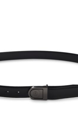 Reversible belt in Italian leather, Black