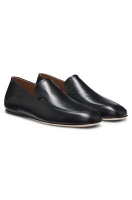 Leather loafers made in Portugal, Black