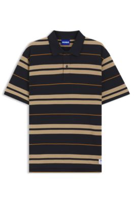 Polo regular fit de piqu&eacute; de algod&oacute;n con rayas integradas, Fantas&iacute;a