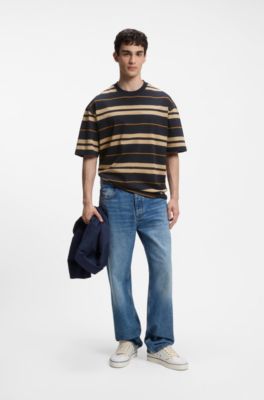 Loose-fit striped T-shirt, Patterned