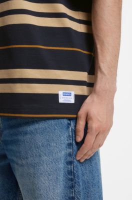 Loose-fit striped T-shirt, Patterned