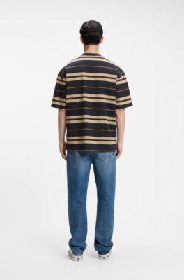 Loose-fit striped T-shirt, Patterned