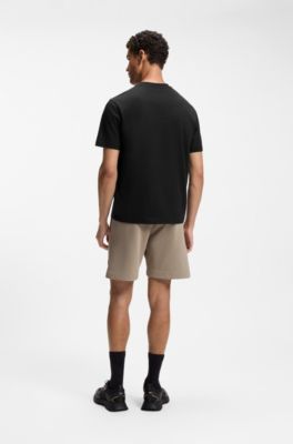 Camiseta relaxed fit en punto de algod&oacute;n, Negro