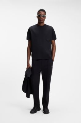 Camiseta relaxed fit en punto de algod&oacute;n, Azul oscuro