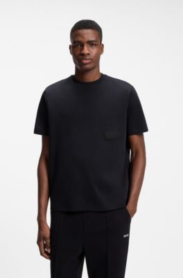 T-shirt Relaxed en jersey de coton, Bleu fonc&eacute;