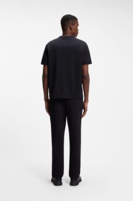 Camiseta relaxed fit en punto de algod&oacute;n, Azul oscuro