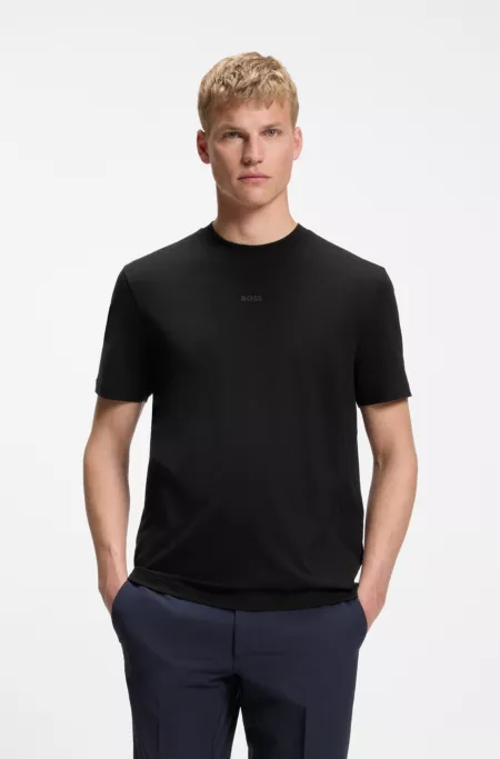 Relaxed-fit T-shirt in a stretch cotton blend