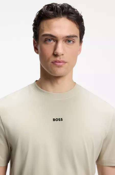 Relaxed-fit T-shirt in a stretch cotton blend