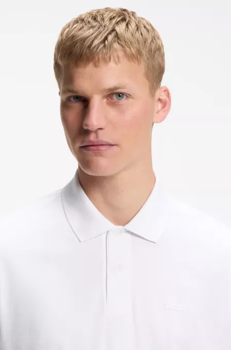 Regular-fit polo with embroidered logo