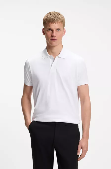 Regular-fit polo with embroidered logo